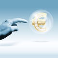 Financial euro-crisis concept Royalty Free Stock Photo