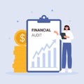 Financial expert concept with woman specialist