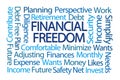 Financial Freedom Word Cloud Royalty Free Stock Photo