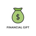 Financial Gift Student Loan Debt - Forgiveness Icon Royalty Free Stock Photo