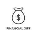 Financial Gift Student Loan Debt - Forgiveness Icon Royalty Free Stock Photo