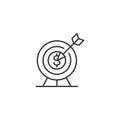 Financial goals linear icon concept. Financial goals line vector sign, symbol, illustration.