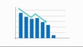 Financial graph chart diagram with arrow, video animation