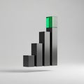 Financial Growth BarChart 3DRender Statistic Royalty Free Stock Photo