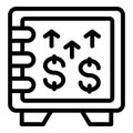 Financial growth icon outline vector. Investment success profit Royalty Free Stock Photo