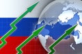 Financial growth in Russia - news background illustration