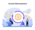 Financial Growth set. Effective income reinvestment strategies to maximize Royalty Free Stock Photo