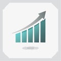 Financial Growth and Success Chart Vector Royalty Free Stock Photo