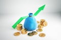 Financial growth and trade concept Royalty Free Stock Photo