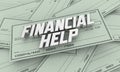 Financial Help Checks Money Assistance Support Benefits 3d Illustration