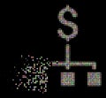 Light Fragmented Pixelated Halftone Financial Hierarchy Icon