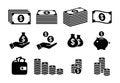 Financial icon set. Money icons. Royalty Free Stock Photo