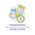 Financial incentives concept icon