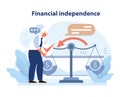 Financial independence concept.