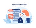 Financial independence, FIRE concept. Compound interest. Financial