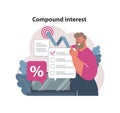 Financial independence, FIRE concept. Compound interest. Financial