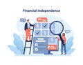 Financial independence, FIRE concept. Money savings and investment