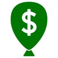 Financial Inflation Balloon Flat Icon Image