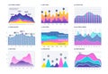 Financial infographic. Business bar graph and line histogram, economic diagram and stock chart. Marketing infographics Royalty Free Stock Photo