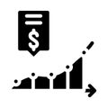 Financial infographic glyph icon vector black illustration