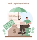 Financial insurance. Bank deposit protection. Safety investment