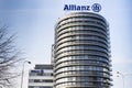 Financial and insurance group Allianz logo on the building of the Czech Allianz headquarters Royalty Free Stock Photo