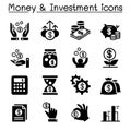 Financial Investment icons set