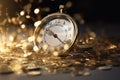 Financial investments, watches and gold coins. Generative ai