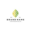 Financial leaf design logo concept