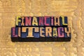 Financial literacy business finance education investment knowledge planning