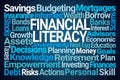 Financial Literacy Word Cloud Royalty Free Stock Photo
