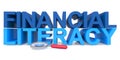 Financial literacy on white Royalty Free Stock Photo