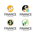 financial logo design vector collection Royalty Free Stock Photo