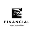 Financial logo design template. Good progress of increase money or success logo symbol with arrow vector illustration Royalty Free Stock Photo