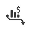 Financial Loss Icon Royalty Free Stock Photo