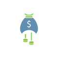Financial loss vector icon logo design Royalty Free Stock Photo