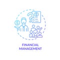 Financial management blue gradient concept icon