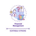 Financial management concept icon