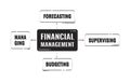 Financial management flow diagram doodle linear object Royalty Free Stock Photo