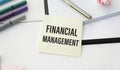 Financial Management text on stiker, business