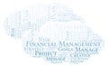 Financial Management word cloud, made with text only. Royalty Free Stock Photo