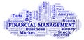 Financial Management word cloud. Royalty Free Stock Photo