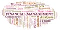 Financial Management word cloud Royalty Free Stock Photo