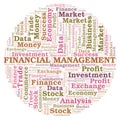 Financial Management word cloud Royalty Free Stock Photo