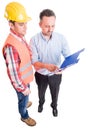 Financial manager and contractor Royalty Free Stock Photo