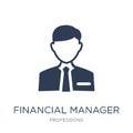 Financial Manager icon. Trendy flat vector Financial Manager icon on white background from Professions collection