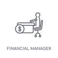 Financial Manager linear icon. Modern outline Financial Manager