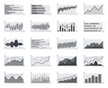 Financial market information business graphs charts currency infographic investment data concept growth diagram isolated Royalty Free Stock Photo