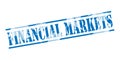 Financial markets blue stamp