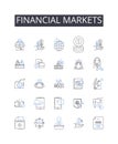 Financial markets line icons collection. Boxing, Kickboxing, Martial arts, Gymnasium, Fitness, Training, Conditioning